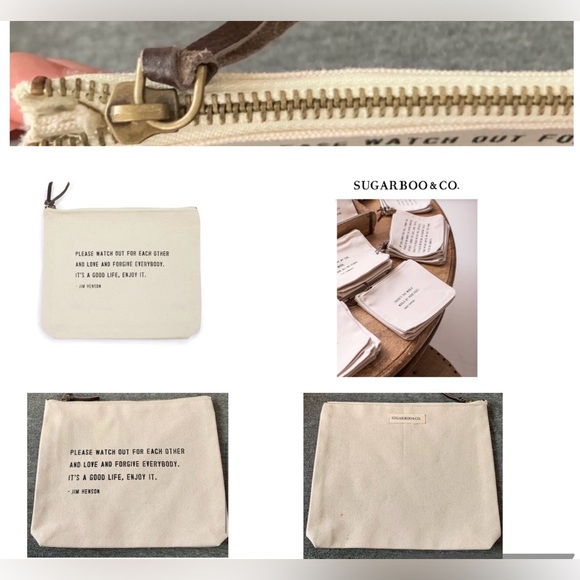 Sugarboo & Co. Canvas Zip quote zip Bag - Picture 2 of 7